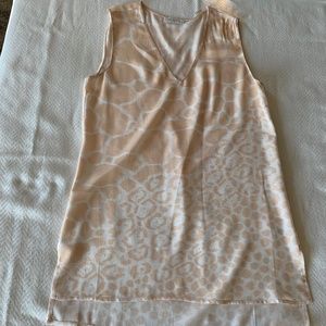 Equipment Silk Tank, XS, Soft Peach Print